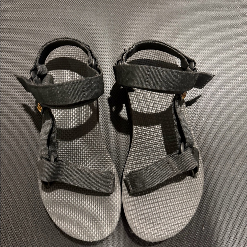 Teva Black Adjustable Strap Sandals